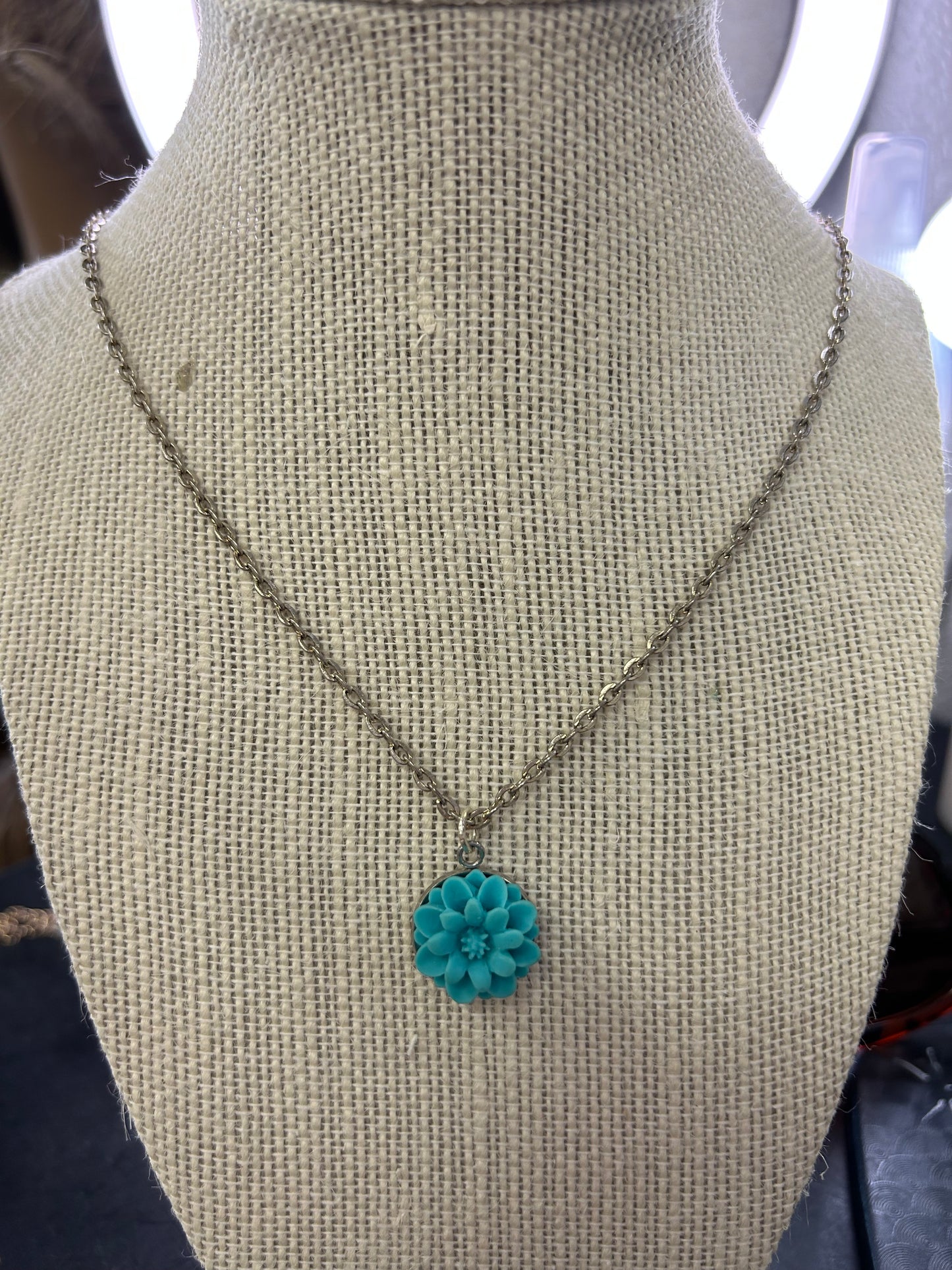 Blue Flower Necklace